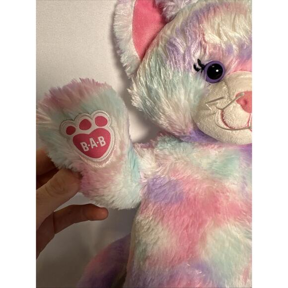 Build A Bear 16" COTTON CANDY SCENTED CAT Plush Stuffed Animal Great Condition - Picture 3 of 8